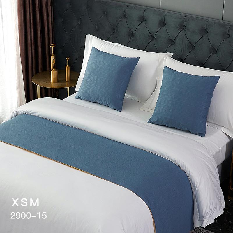 Alergări de pat nordic de culoare solidă, simplitate, bumbac, lenjerie de rulare, aleargă pentru cameră de nuntă, husă pentru steagul de pat, decorare pentru hotel, prosop coadă de pat