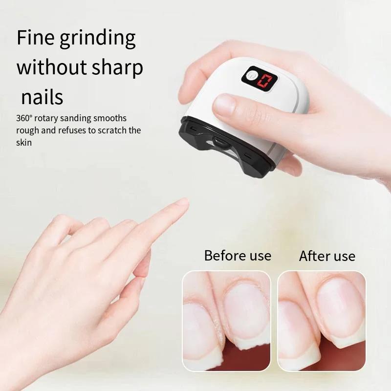 Uppgraderad Uppladdningsbar Modell Elektrisk Nagelklippare Trimmer Skadar Inte Händerna på Barn Äldre Personer Kommer Inte att Klippa Händerna