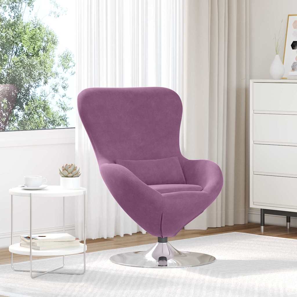 Egg Chair Purple Velvet