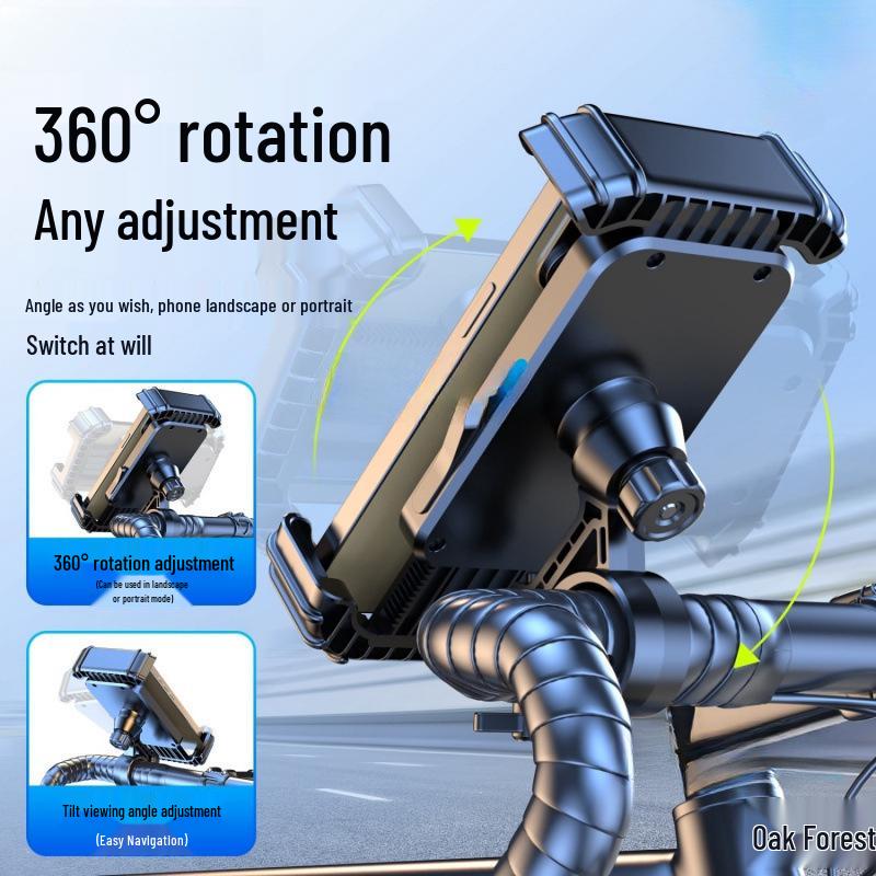 Electric Motorcycle Phone Holder: Anti-shake, Perfect for Navigation and Ride-hailing.