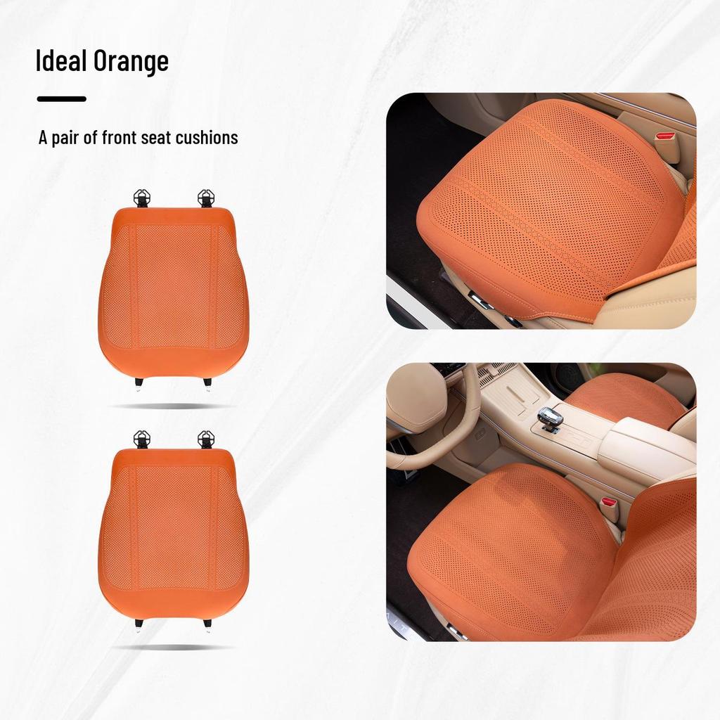 Denza Four Seasons Breathable Car Seat Cushion - Comfortable, Thin Plush, Single-Piece Cover