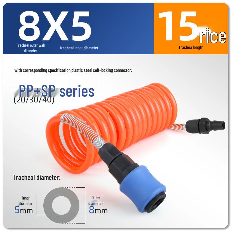 Hochdruck-Teleskop-Druckluftkompressor-Schlauch, Spiralschlauch, 8*5mm, 6/8/10mm