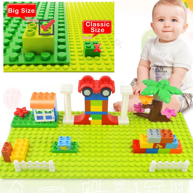 11 Colors 51*25.5cm Large Particle Size Building Blocks Baseplate Bricks Base Plate DIY Educational Toys for Children Brick Wall