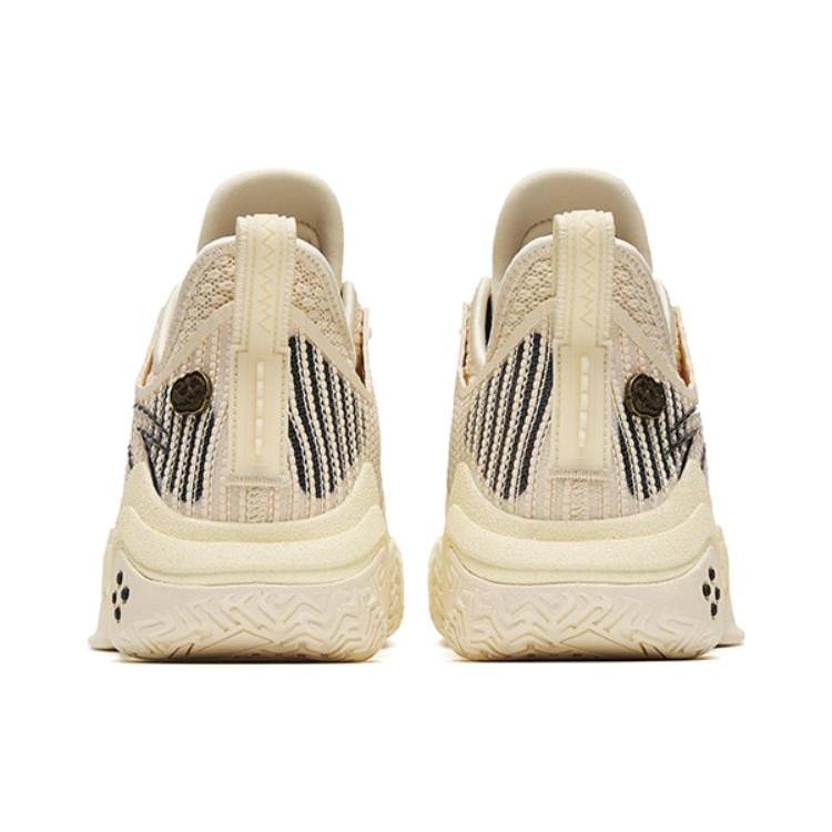 New Anta Frenzy 4 Pro Cushioning Anti Slip And Wear Resistant Low Top Basketball Shoes Beige Yellow Fossil Color Scheme 112241111-2