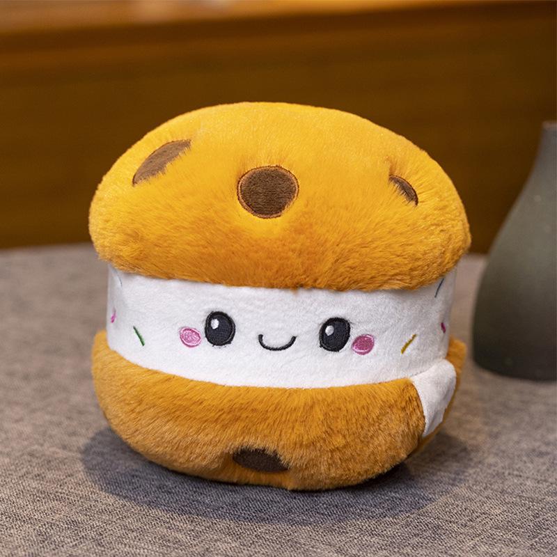 Creative Dessert Simulation Pillow: Chocolate Cream Cake Plush Toy for Kids
