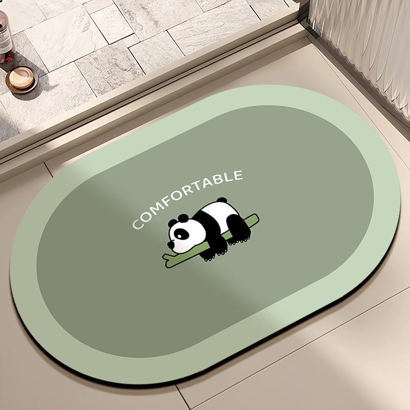 Mata podłogowa z ziemi okrzemkowej, kreskówkowa mata podłogowa do łazienki, silnie chłonna, domowa, pod drzwi toalety, antypoślizgowa mata