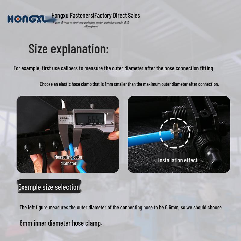 

304 Stainless Steel Single Wire Hose Clamp with Free Shipping 5x0.8mm Double Wire (10 pcs)