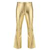 Herrenhosen Nachtclub Metallic Disco Hosen Bell Bottom Lange Hosen