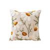 Ins Nordic Style Flower Embroidery Pillow Case Pastoral Style Pillow Home Sofa Cushion Car Bay Window Cushion