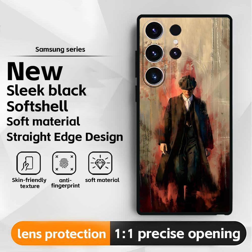 Phone Case For Samsung Galaxy S25 S24 S23 S22 S21 S20 Plus Ultra Note20 Thomas Shelby Peaky Blinders Soft Black