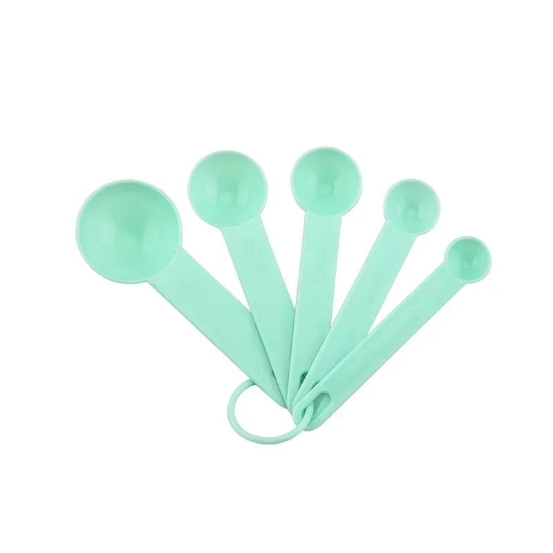 5/10pcs Multi-purpose Measuring Cup Measuring Spoon Gauge Tool Plastic Handle Spoon Flat-bottomed Spoon Kitchen Cooking Gadget