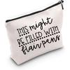TSOTMO Teacher Gifts Teacher Pen Pouch This Might Be Filled With Flair Pens Pencil Case Teacher Pencil Case