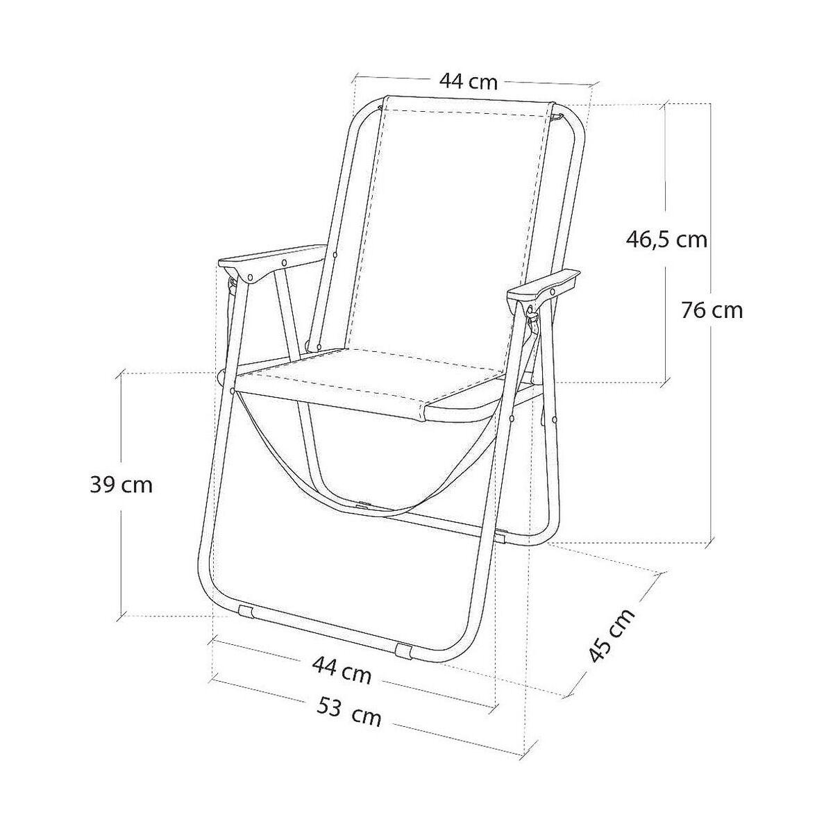 

Складной стул Colorbaby Marine 44 x 45 x 76 см Белый Темно-синий