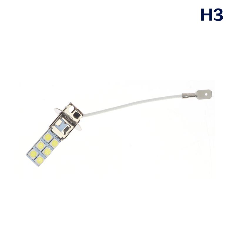 1Pc Car LED Headlights H1 H3 Head Lights 55W 5050 Chip 6000K Fog White Lamps