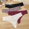 Allofme Women Seamless Panties Sexy Lace Underwear Traceless Wavy Edge Briefs  Breathable and Soft Lingerie