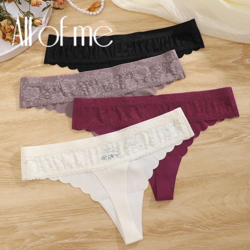

Allofme женские бесшовные трусики сексуальное кружевное нижнее белье бесследные трусы с волнистыми краями дышащее и мягкое нижнее белье
