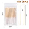 30/90Pcs Disposable Longer Cotton Swab Brush Lint Free Micro Brushes Wood Cotton Cotton Swab Brush Make Up Brushes