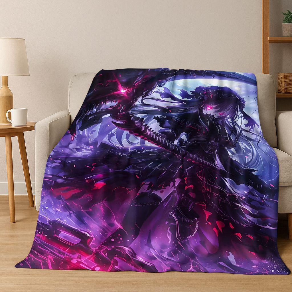 Dark Gothic Sexy Beauty Flannel Blanket Soft Warm Blanket Throw Blanket for Bedroom Living Room Bed Travel Camping Picnic Gift