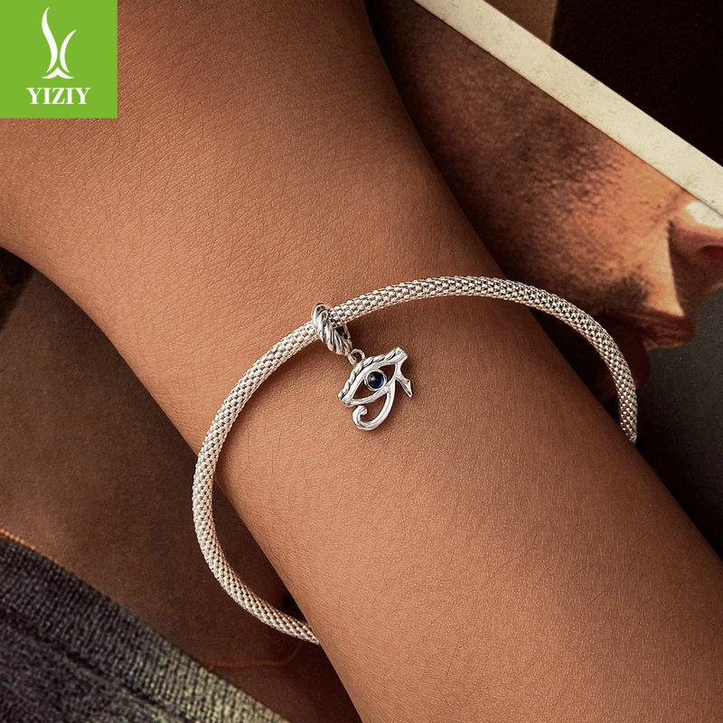 Eye Of Horus Diy Pendant Accessory With S925 Silver Bracelet Beaded