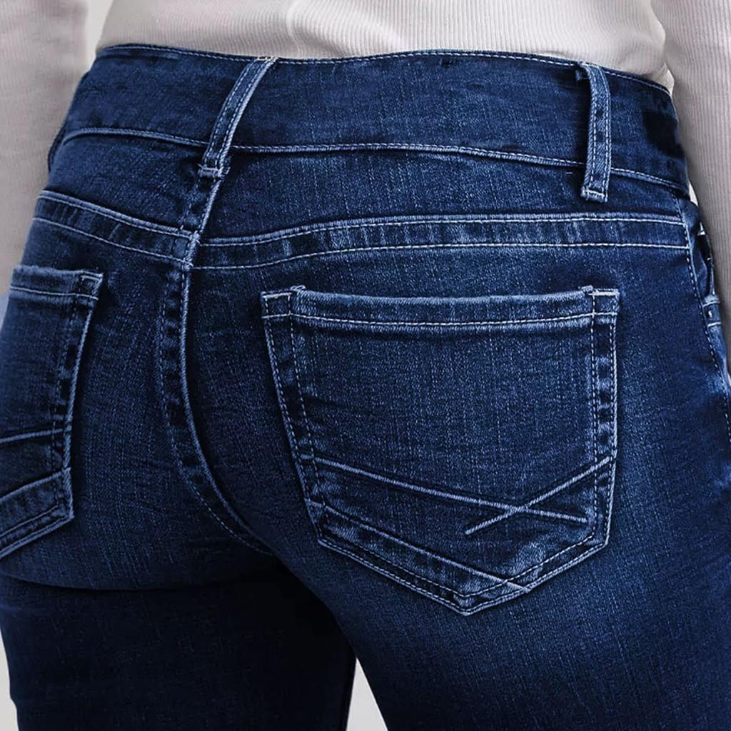 Jeans da donna skinny di tendenza strappati casual fashion a gamba dritta