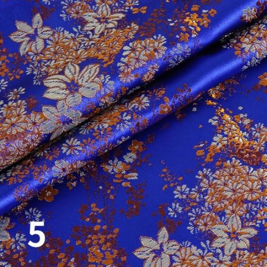 75*100cm Faux Silk Satin Fabric Brocade Damask Embroidery Floral Dress Sew Craft