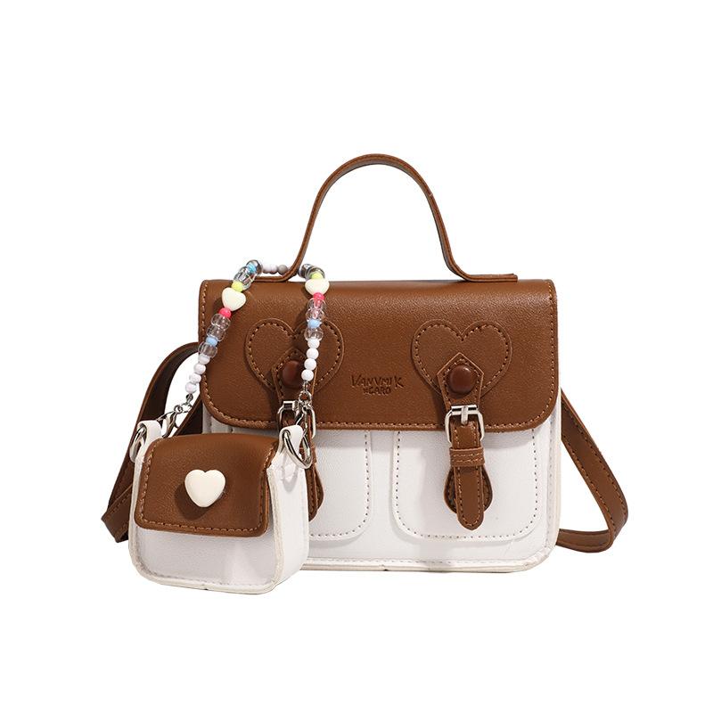 Small Body Bag Small Square Bag Fashion Cambridge Bag College Style Crossbody Bag