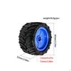 4 Pieces RC Wheels and Tires All-Terrain Wheel Tire Set with Rims Deep-Lug