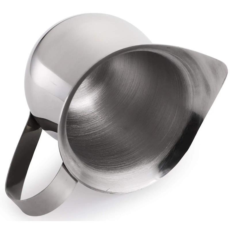 Coffee Milk Frothing Pitcher Cup Stainless Steel Espresso Creamer Pitchers Ounce Measuring Cup with Pouring Spout Coffeeware