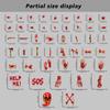 Halloween Window Clings Set Scary Bloody Handprint Sticker 3D Skeleton Head Horror Party Decor