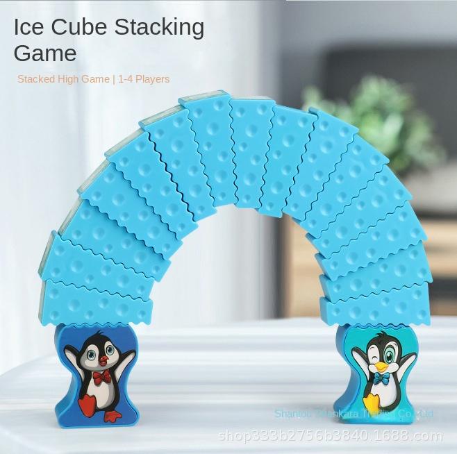 Penguin Stack Ice Blocks Tabletop Game, Family Fun Interactive Multiplayer Balance Challenge Stacking Toy for Kids