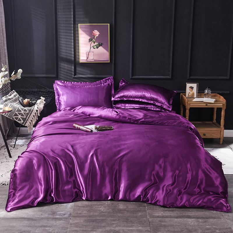 Luxury Rayon Satin Bedding Set Duvet Cover Set Single Double King Size Bedding Kit 2pcs/3pcs/4pcs Bed Cover Bed Linen Set