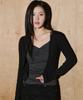 Hellenepaliseu [Set] Sleeveless Layering Cardigan Set [Black-Stripe]