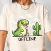 Comfort Colors Pixel Dinosaur T-Shirt, Offline Gamer Gift