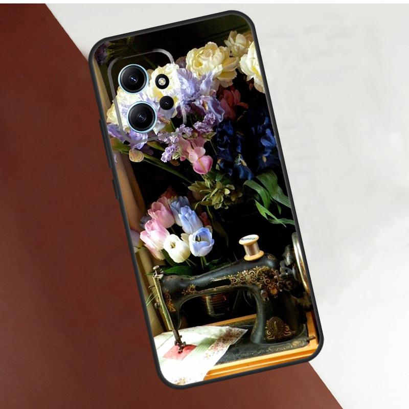

Sewing Machine Case For Xiaomi Redmi Note 12 Pro Plus Note 11 9 10 Pro 12S 11S 10S Redmi 12 9C 10C Cover Redmi Note 10S