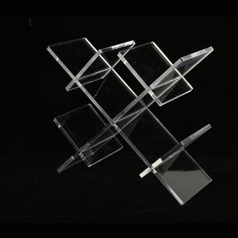 Stackable Wine Bottle Holder Acrylic Red Wine Bottle Organizer For Countertop Display