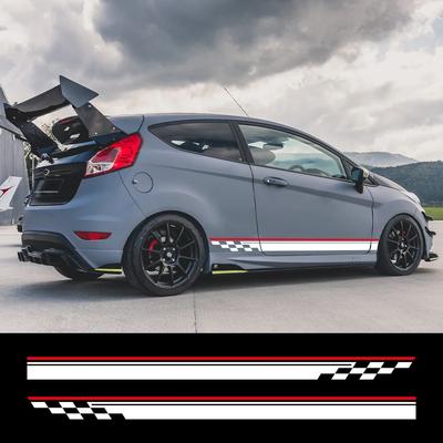 Car Door Both Side Decals Graphics Racing Stripes Vinyl Sticker Decor Auto Accessories For Ford Fiesta MK7 3 Door ST 2008 - 2017
