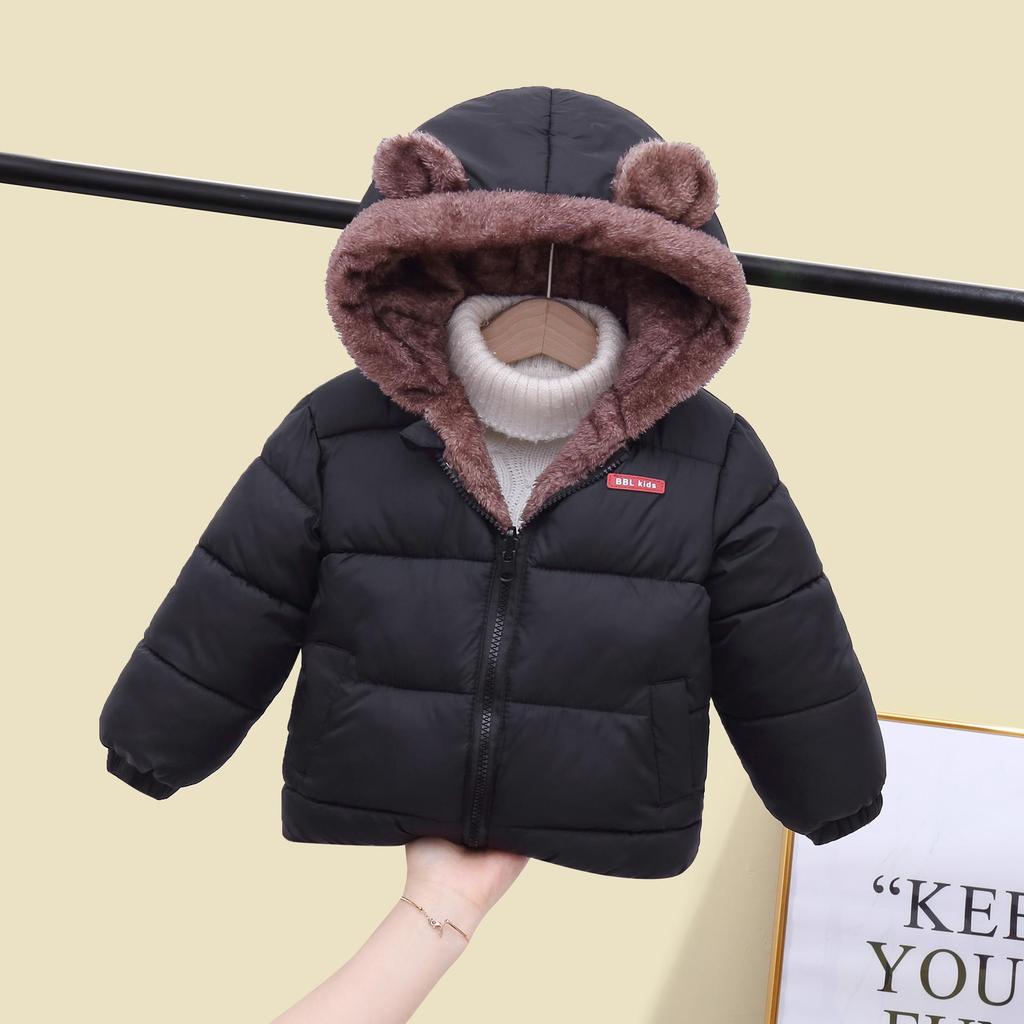 Children's Off-Season Lambswool Cotton Jacket - Plus Velvet Thickened, Warm Coat for Boys and Girls