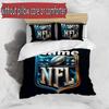 3pcs Duvet Cover Set (1*Duvet Cover + 2*Pillowcase, Without Core), Custom Name NFL Pattern Bedding Set, Home Bedroom Decor Gift