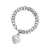 & Cia. Pulseira de Prata Esterlina com Logotipo Gravado Pulseira Unissex GRP01430