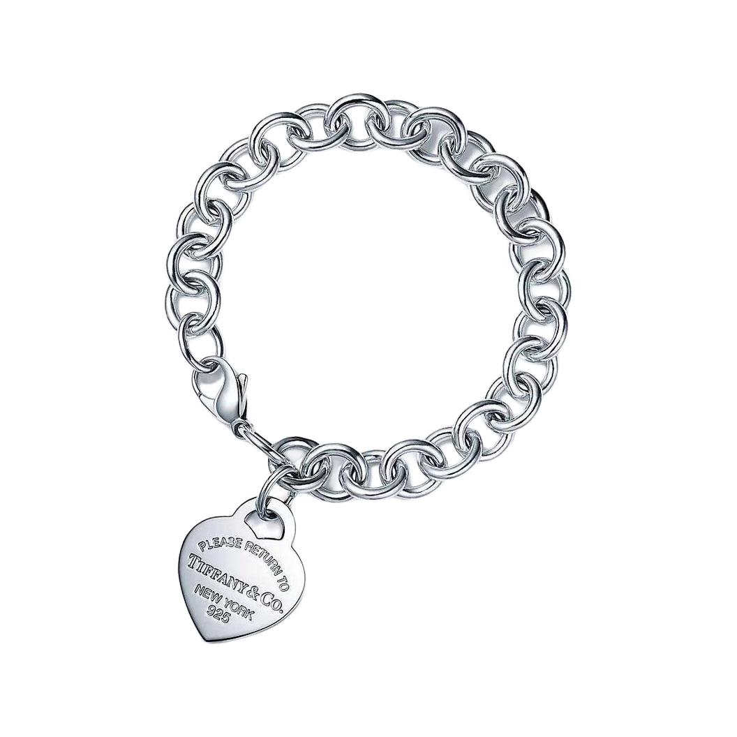 

Tiffany & Co. Срібний Браслет з Гравіюванням Логотипу Унісекс Браслет GRP01430 Box,7.5
