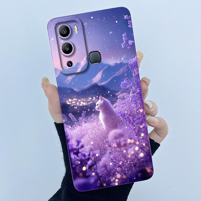 Case for Infinix Hot 12i Hot 12 Play Back Cover Butterfly Flower Soft Silicone Cases for Infinix Hot12i 12Play Hot12 Phone Funda