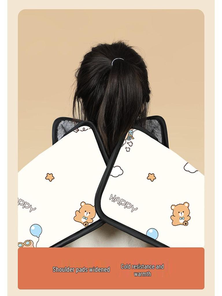 Thickened Windproof Winter Quilt for Electric Car & Motorcycle - Extra Large, Warm, and Coldproof Cover with Widened Shoulder Protection