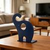 Creative Elephant Bookends, Metal Book Holder for Kids Students, Heavy Duty Non-Slip Desktop File Organizer for Home Office Decor