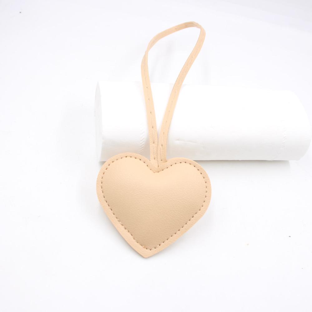 Leather Heart Handbag Pendant with Knotted Lanyard