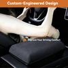 For Tesla Model Y Juniper -2026 Center Armrest Booster Pad Suede Leather Magnetic Storage Box Model 3 Higher Armrests Box