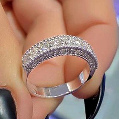 Copper Plate Inlaid Zircon Unisex Couple Ring