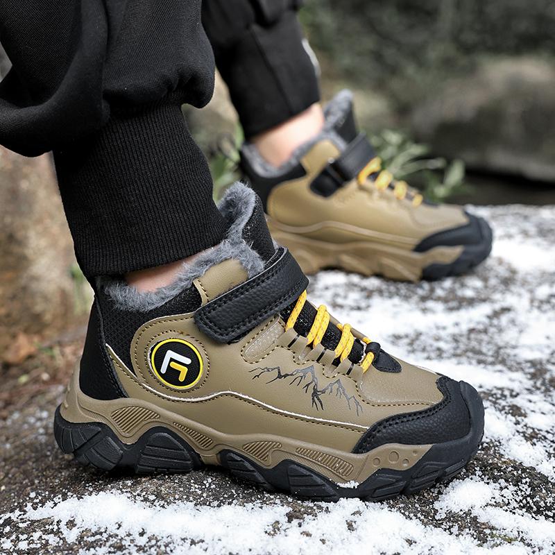 Dziecięce Plus Velvet Warm Outdoor Wysokie Buty Bawełniane Buty Śniegowce Buty Turystyczne Modne Sportowe Buty Bawełniane 30-40