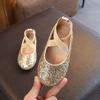 Girls Ballet Flats Dance Party Girls Shoes Fashion Crystal Shoes Bling Princess Performnce 5-12 Years Kids Shoes CSH1173