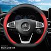 Skórzana Pokrowiec na Kierownicę Samochodową do Mercedes Benz Amg CLS GLC GLB CLA 250 W218 W166 C200 W204 W245 W203 W221 W211 Akcesoria