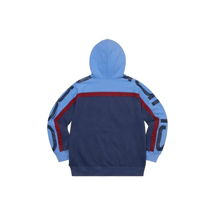 Supreme Big Logo Paneled Zip Up Hooded Sweatshirt 'Red White' Men's SUP-FW20-305